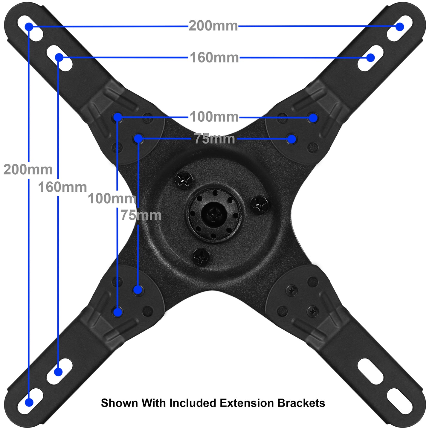 Cheetah ALAMEB Full Motion TV/Monitor Arm Wall Mount, fits 22-49" Monitors, 24-55" TVs, & Echo Show 15-21", up to 40lbs, VESA 200, with 1.3" Profile, 15" Extension, Articulating, Tilt and Swivel