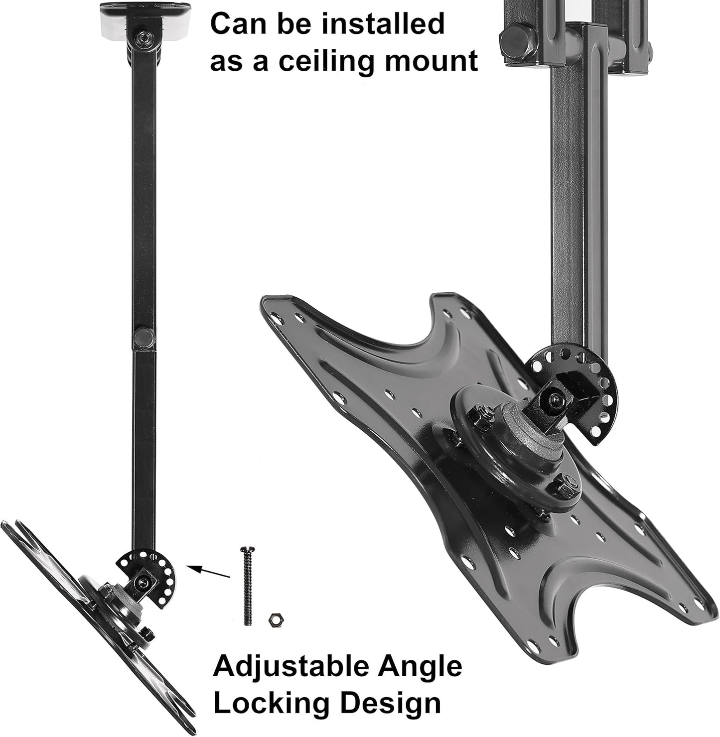 Cheetah ALAMLB Articulating Arm Wall Mount fits 20-55" TVs, Many Newer 65", Some up to 75", 66lbs and VESA 400, Single Stud Install, Full Motion Tilt Swivel Rotation Extension Bracket Extends 20"