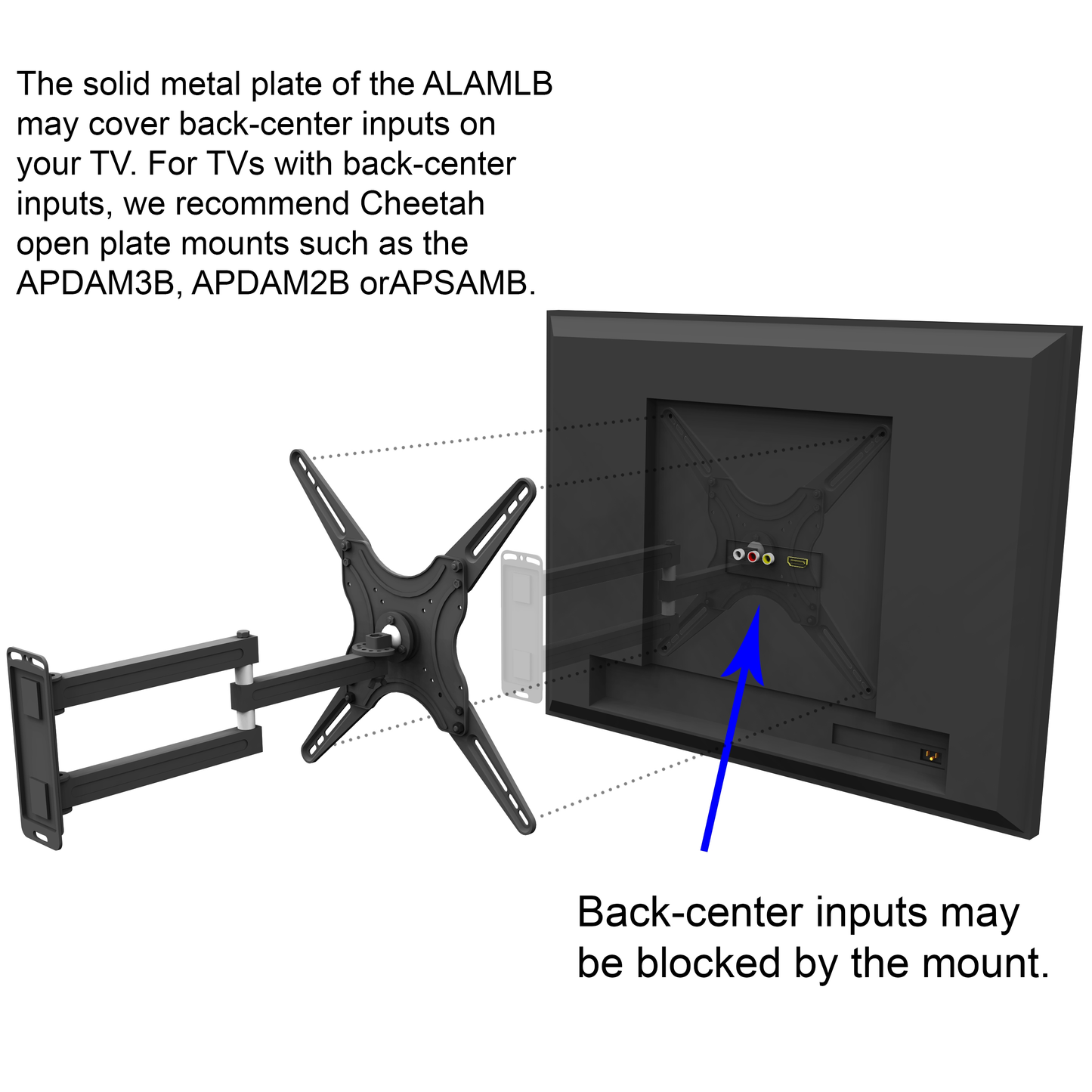 Cheetah Mounts ALAMLB Articulating Arm for 20-55" TVs up to VESA 400 and 66lbs