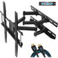 (B-STOCK) Cheetah Mounts Dual Articulating Arm TV Wall Mount Bracket for 20-65” TVs up to VESA 400 and 115lbs