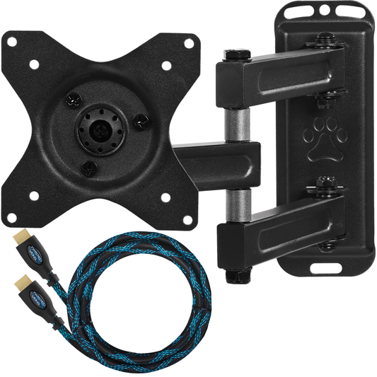 Cheetah Mounts ALAMB Articulating Arm (15” Extension) TV Wall Mount Bracket for 12-24” TVs and Displays