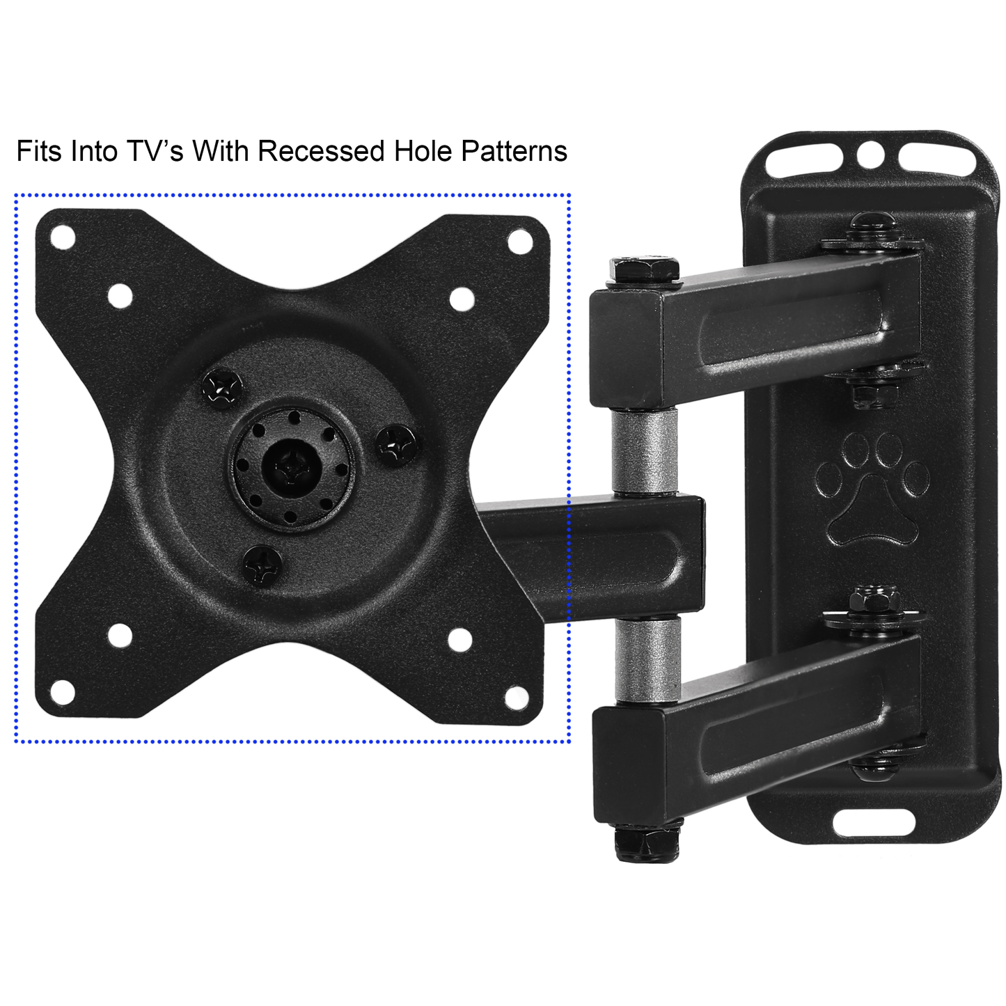 Cheetah Mounts ALAMB Articulating Arm (15” Extension) TV Wall Mount Bracket for 12-24” TVs and Displays